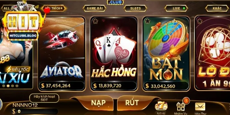 HITCLUB Những trò chơi đang thu hút nhiều người tham gia